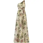 Kraimod Robe de soirée jaune clair / vert clair / mauve / blanc