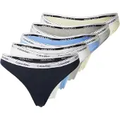 Calvin Klein Underwear String bleu marine / bleu clair / jaune pastel / gris / blanc