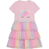 Lindex Robe beige / bleu clair / violet / rose clair