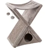 Flamingo Meuble griffoir Greta pliable gris