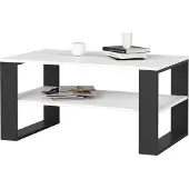 Akord Table Basse Alex Blanc/Noir 92X53X45