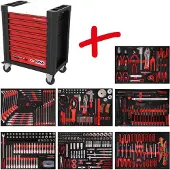 Ks Tools Performanceplus Jeu de servantes d'atelier P10 avec 397 outils pour 7 tiroirs ( 810.7397 )