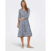 ONLY Robe-chemise 'ONLMilana' bleu marine / saphir / blanc