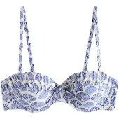 Next Hauts de bikini gentiane / blanc