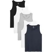 Next Maillot de corps marine / gris chiné / noir / blanc
