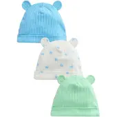 Next Bonnet bleu clair / vert clair / blanc