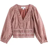 Next Chemisier marron / rose / rouge