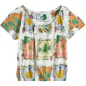 Next T-shirt jaune / vert / orange / blanc
