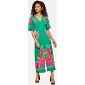 Love & roses Robe bleu clair / vert / fuchsia / rouge clair