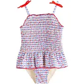 Next Maillot de bain bleu / rouge / blanc