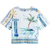 Next T-shirt bleu / vert / blanc