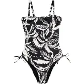 Next Maillot de bain modelant noir / blanc