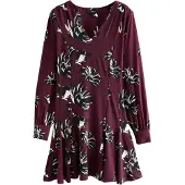 Next Robe bourgogne / noir / blanc