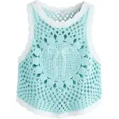 Next Tops en tricot aqua / blanc
