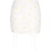 Mymo Jupe 'Young Fashion' jaune / blanc cassé