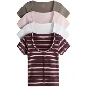 The Set Cardigan beige foncé / rose / bourgogne / blanc