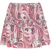 IZIA Jupe 'Festival' rouge / bordeaux / blanc