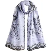 Cath Kidston Écharpe violet clair / noir / blanc