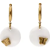 IZIA Boucles d'oreilles or / blanc