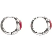Mymo Boucles d'oreilles rose foncé / argent