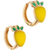 Mymo Boucles d'oreilles jaune / or rose / vert