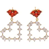 Mymo Boucles d'oreilles rouge / blanc