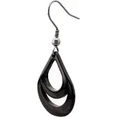 Usha WHITE LABEL Boucles d'oreilles noir / argent