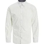 Jack & Jones Matheo Print Detail Long Sleeve Shirt Blanc XL Homme