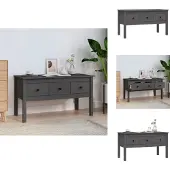 vidaXL Table basse Gris 102x49x55 cm Pin massif - Tables basses