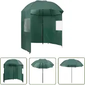 The Living Store Parapluie de pêche Vert 220x193 cm