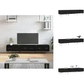 vidaXL Armoire TV Noir 150x36x30 cm Bois composite - Meuble TV