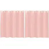 vidaXL Voile Rideaux avec oeillets 2 pcs. Rose 140x140 cm