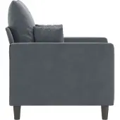 vidaXL Fauteuil gris foncé 60 cm velours
