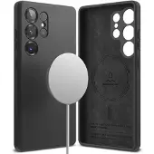 Ringke Étui en silicone (Samsung Galaxy S25 Ultra), Coque pour téléphone portable, Noir