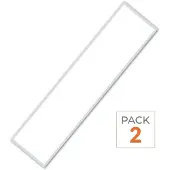 Silamp Panneau LED UGR < 19, 36W, 120x30 cm - Lot de 2 - Blanc neutre 4000K - 5500K