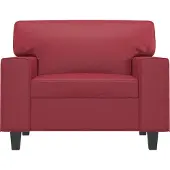 vidaXL Fauteuil vin rouge 60 cm similicuir