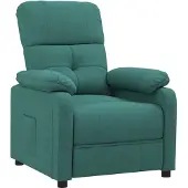 vidaXL Fauteuil relax vert foncé Tissu