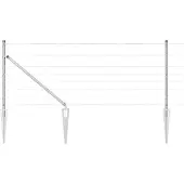 vidaXL Clôture en fil barbelé avec piquets, 25 x 0,8 m, acier galvanisé, argenté