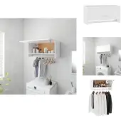 vidaXL Armoire blanche 70x32,5x35 cm Bois composite - Armoires