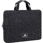 Rivacase Pochette pour ordinateur portable avec poignées (14", Universel), Sac pour notebook, Noir