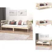 vidaXL Lit de jour pin massif 90x200 cm - Lits et Sommiers