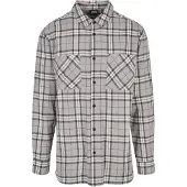 Urban Classics Chemise noisette / gris / noir / blanc