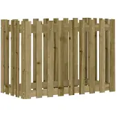 vidaXL Lit surélevé Design clôture à lattes 100x50x70 cm Bois de pin imprégné