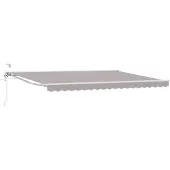 vidaXL Store électrique rétractable gris clair et blanc 4 × 3,5 m