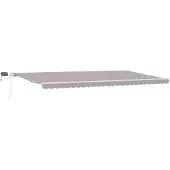 vidaXL Store à rallonge gris clair 600 x 350 cm en tissu et aluminium