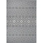 Syfax Tapis à tissage plat d'extérieur 160x230 cm Rayures bleues
