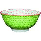 MIKASA ECMKCBOWL31SET - Set de bols en céramique de avec un design géométrique en relief.