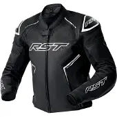 Rst S1 D3O, veste en cuir perforé ,Noir/Blanc ,L