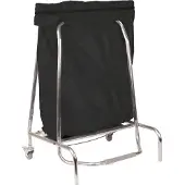 Casselin Support de sac poubelle en inox Frein Roulettes pivotantes Caoutchouc Pince 80 -110 L , Contenu:80 L