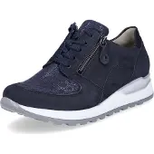 Waldlaufer Chaussures de randonnée pour femmes , modèle Hiroko, chaussures à lacets, style sneaker sportif, couleur bleue, pour un usage quotidien